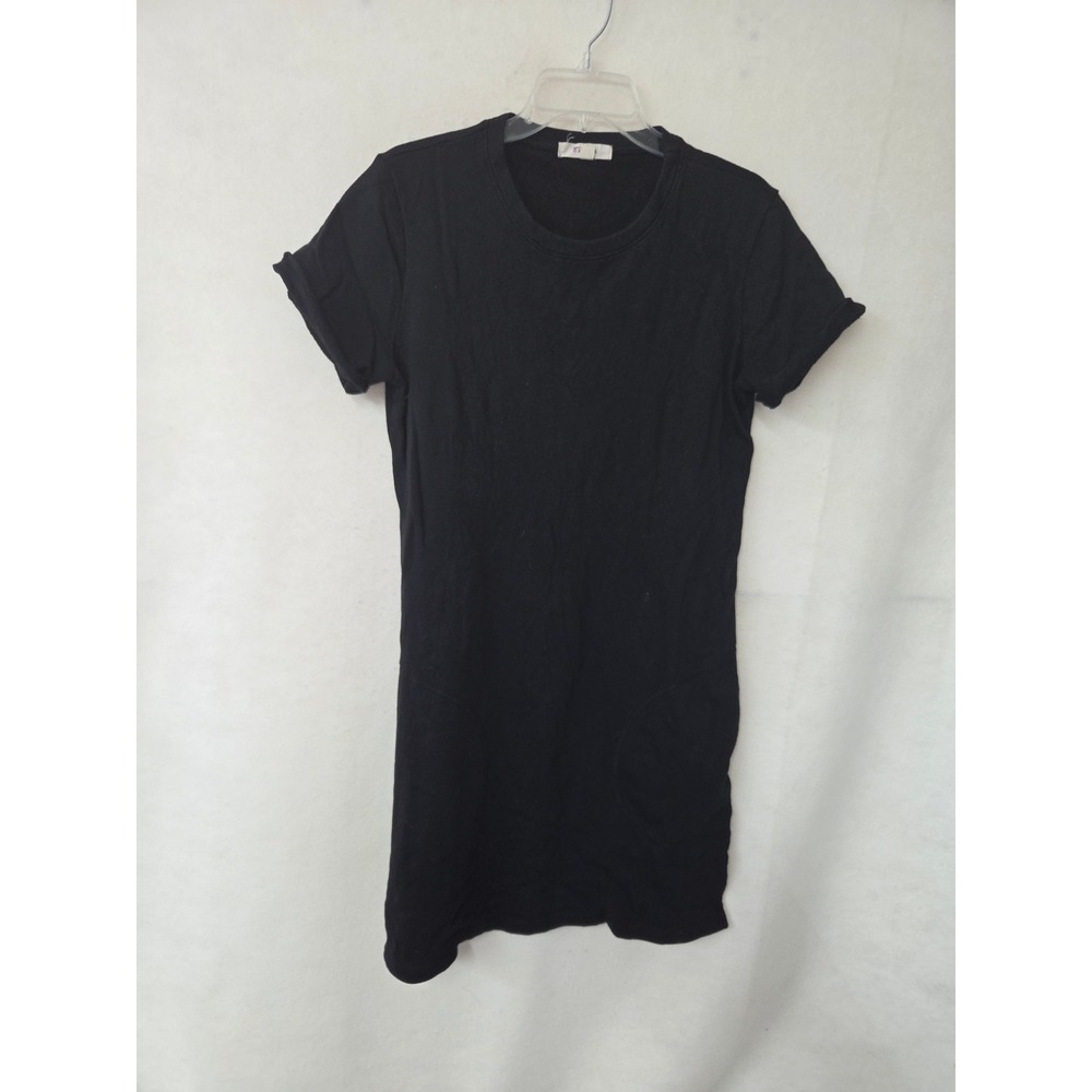 Athleta Sweatshirt‎ Dress Womens Medium Black Short Sleeve Cotton Pockets 733171